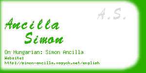 ancilla simon business card
